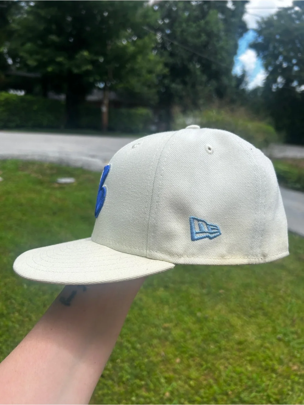 Montreal Expos Fitted Hat 7” Baseball Cap with Red & Blue Logo